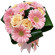 букет из кремовых роз и розовых гербер. Ташкент